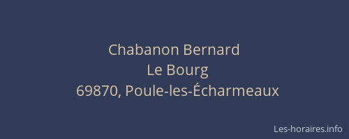 Chabanon Bernard