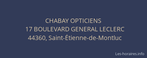 CHABAY OPTICIENS