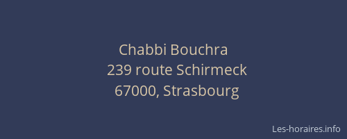 Chabbi Bouchra
