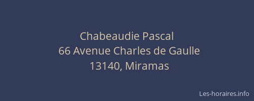 Chabeaudie Pascal