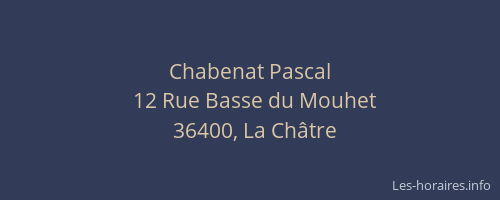 Chabenat Pascal