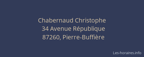 Chabernaud Christophe