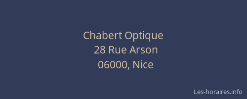 Chabert Optique