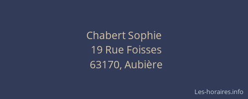 Chabert Sophie