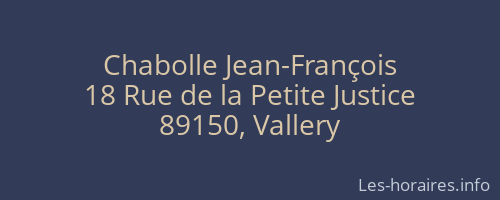 Chabolle Jean-Fran&ccedil;ois