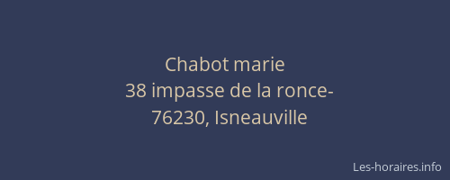 Chabot marie