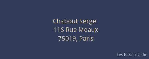 Chabout Serge