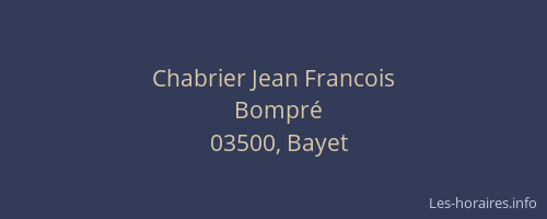 Chabrier Jean Francois
