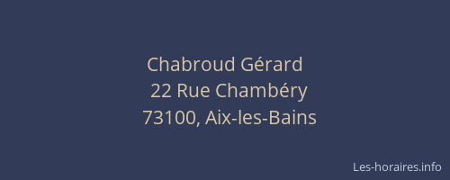 Chabroud Gérard