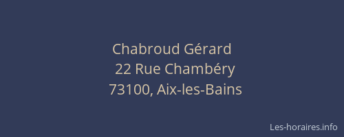 Chabroud G&eacute;rard
