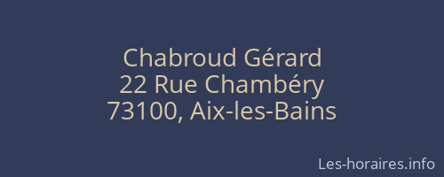 Chabroud Gérard