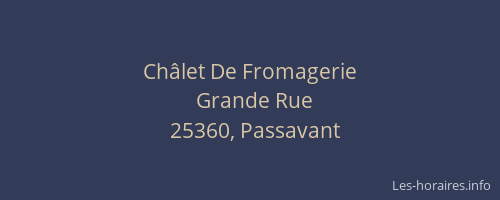 Ch&acirc;let De Fromagerie