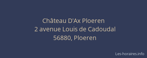 Ch&acirc;teau D'Ax Ploeren