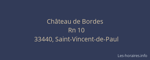 Ch&acirc;teau de Bordes