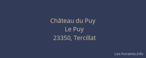 Château du Puy