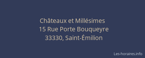 Ch&acirc;teaux et Mill&eacute;simes