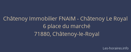 Ch&acirc;tenoy Immobilier FNAIM - Ch&acirc;tenoy Le Royal