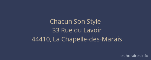 Chacun Son Style