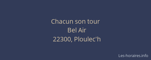 Chacun son tour