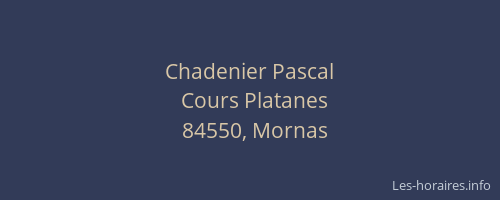 Chadenier Pascal