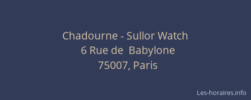 Chadourne - Sullor Watch