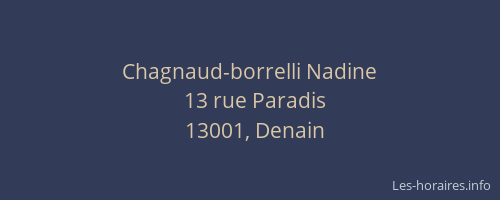 Chagnaud-borrelli Nadine