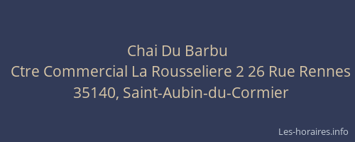 Chai Du Barbu