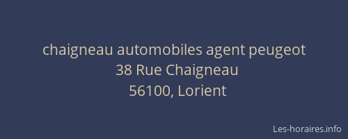 chaigneau automobiles agent peugeot
