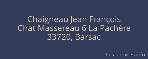 Chaigneau Jean François