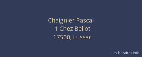 Chaignier Pascal