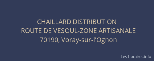 CHAILLARD DISTRIBUTION