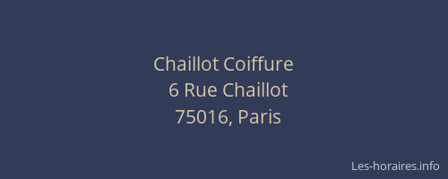 Chaillot Coiffure