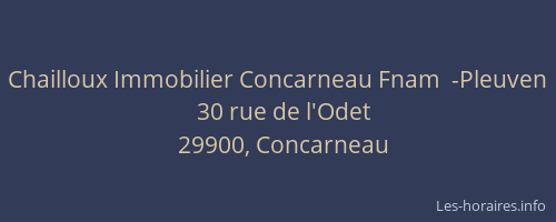 Chailloux Immobilier Concarneau Fnam  -Pleuven