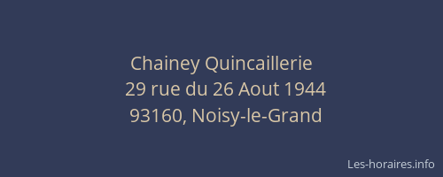 Chainey Quincaillerie