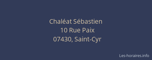 Chaléat Sébastien