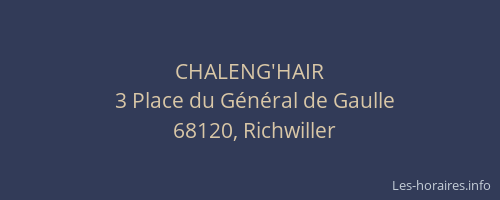 CHALENG'HAIR