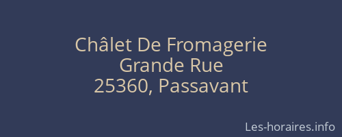 Châlet De Fromagerie