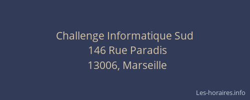 Challenge Informatique Sud