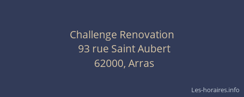 Challenge Renovation