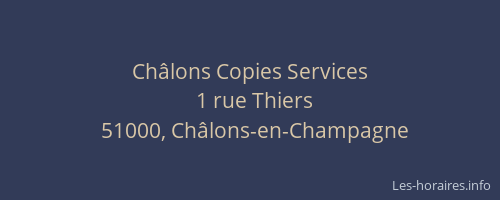 Châlons Copies Services