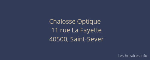 Chalosse Optique