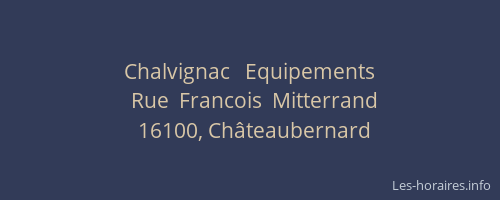 Chalvignac   Equipements