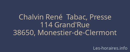 Chalvin René  Tabac, Presse