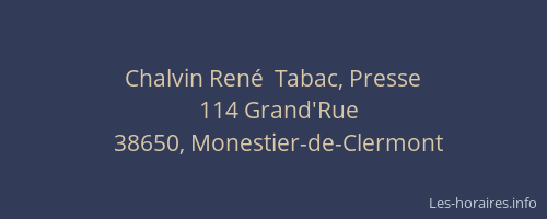 Chalvin Ren&eacute;  Tabac, Presse