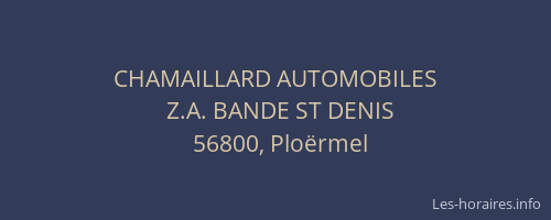 CHAMAILLARD AUTOMOBILES
