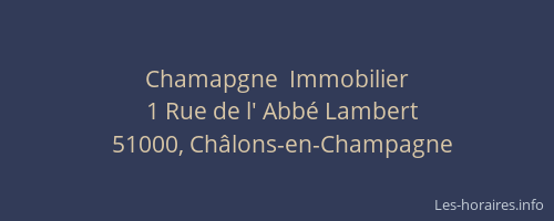 Chamapgne  Immobilier