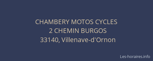 CHAMBERY MOTOS CYCLES