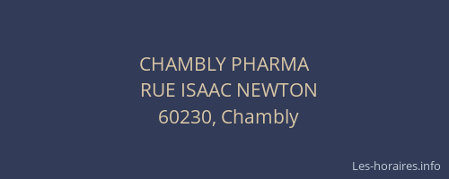 CHAMBLY PHARMA