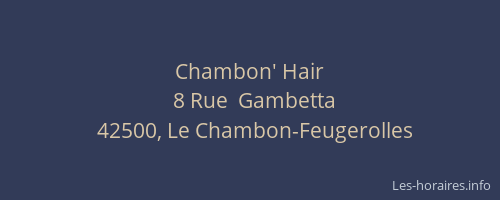 Chambon' Hair