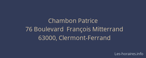 Chambon Patrice